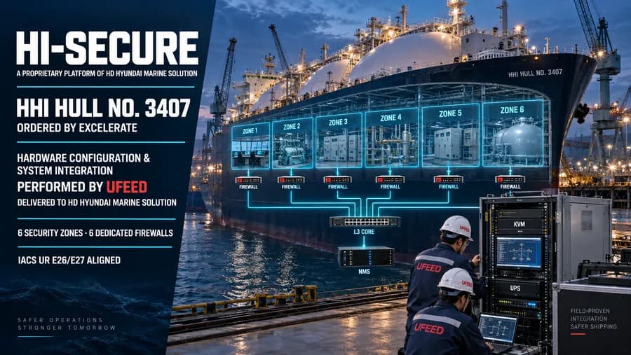 Excelerate 선주사 HHI 3407호선, Hi-Secure 사이버 복원력 시스템 납품 사례